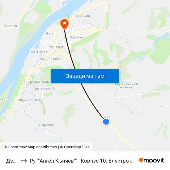 Дзс to Ру ""Ангел Кънчев"" - Корпус 10: Електротехника, Електроника И Автоматика 1 map