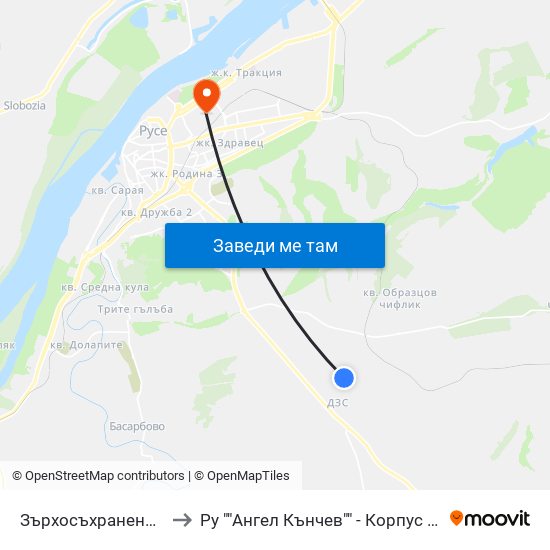 Зърхосъхранение - Север / Grain Storage - North to Ру ""Ангел Кънчев"" - Корпус 3: Материалознание И Технология На Материалите map