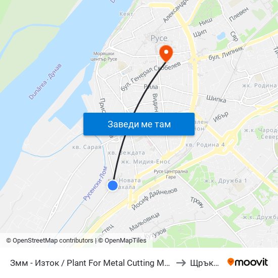 Змм - Изток / Plant For Metal Cutting Machines - East to Щръклево map