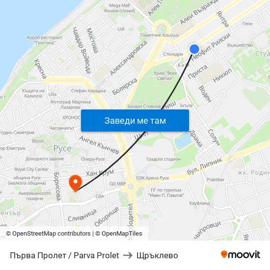 Първа Пролет to Щръклево map