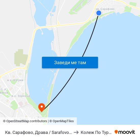 Кв. Сарафово, Драва / Sarafovo Qr, Drava to Колеж По Туризъм map