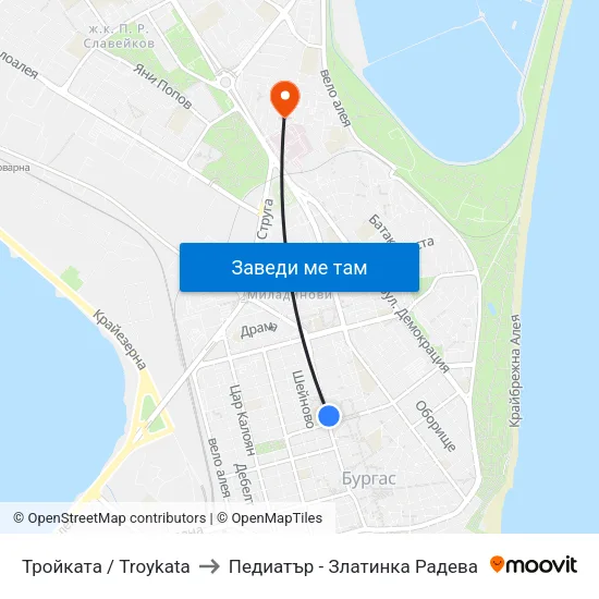 Тройката / Troykata to Педиатър - Златинка Радева map