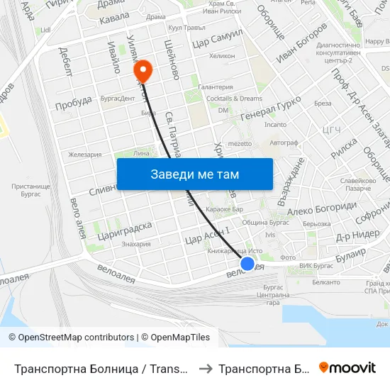 Транспортна Болница / Transport Hospital to Транспортна Болница map