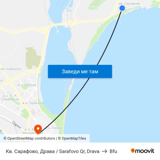 Кв. Сарафово, Драва / Sarafovo Qr, Drava to Bfu map