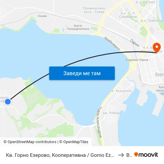 Кв. Горно Езерово, Кооперативна / Gorno Ezerovo Qr, Kooperativna to Bfu map