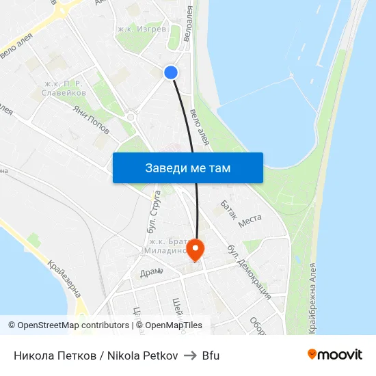 Никола Петков / Nikola Petkov to Bfu map