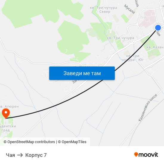 Чая to Корпус 7 map