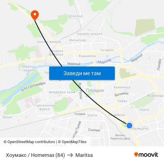 Хоумакс / Homemax (84) to Maritsa map