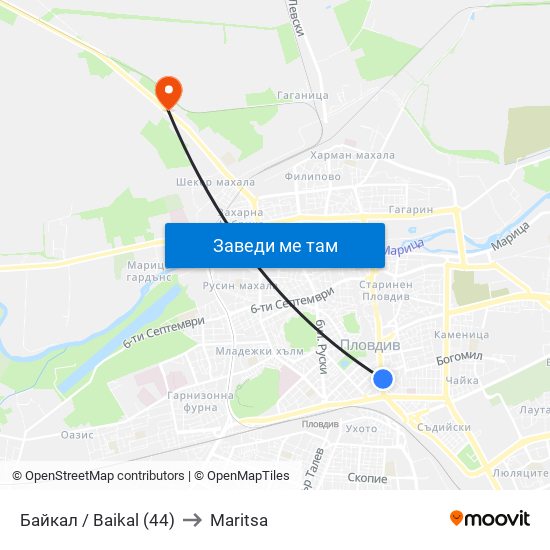 Байкал / Baikal (44) to Maritsa map