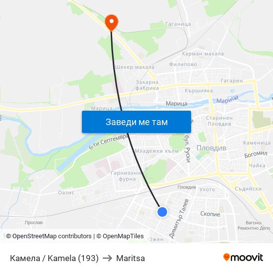 Камела / Kamela (193) to Maritsa map