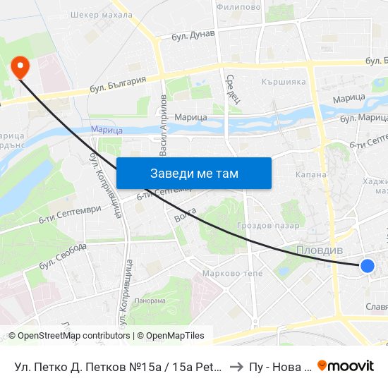 Ул. Петко Д. Петков №15а / 15a Petko D. Petkov St. (223) to Пу - Нова Сграда map