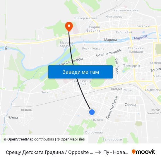 Срещу Детската Градина / Opposite the Kindergarten (36) to Пу - Нова Сграда map