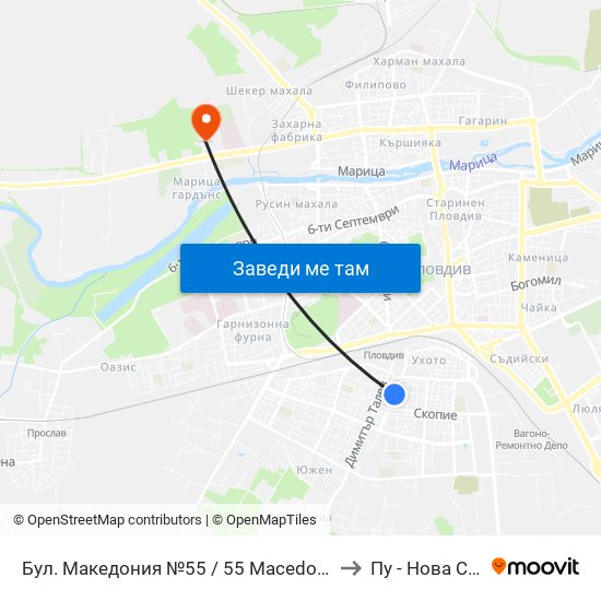 Бул. Македония №55 / 55 Macedonia Blvd. (41) to Пу - Нова Сграда map