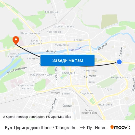 Бул. Цариградско Шосе / Tsarigradsko Shosse Blvd. (132) to Пу - Нова Сграда map