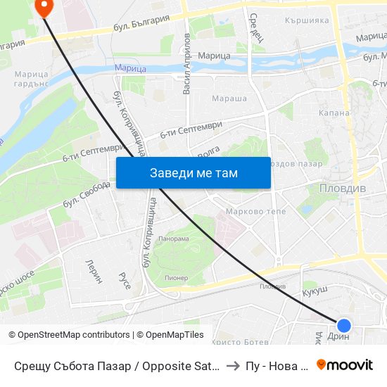 Срещу Събота Пазар / Opposite Saturday Market(381) to Пу - Нова Сграда map