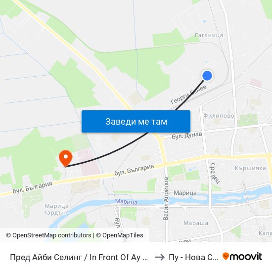 Пред Айби Селинг / In Front Of Ay Bi Seling (457) to Пу - Нова Сграда map