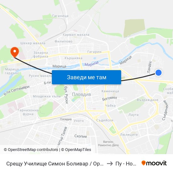 Срещу Училище Симон Боливар / Opposite Simon Bolivar School (399) to Пу - Нова Сграда map