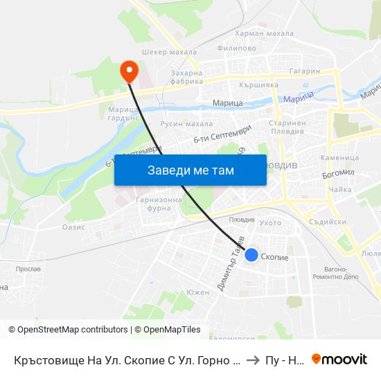 Кръстовище На Ул. Скопие С Ул. Горно Броди / Junction Of Skopie St. And Gorno Brodi St. (440) to Пу - Нова Сграда map