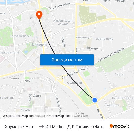 Хоумакс / Homemax (84) to 4d Medical Д-Р Троянчев Фетална Морфология map