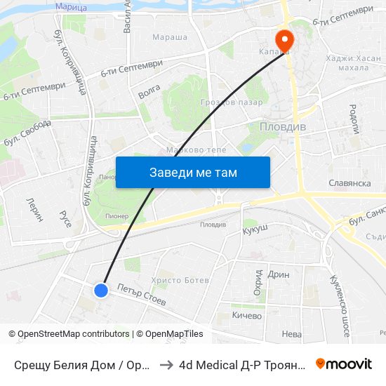 Срещу Белия Дом / Opposite the White House (192) to 4d Medical Д-Р Троянчев Фетална Морфология map