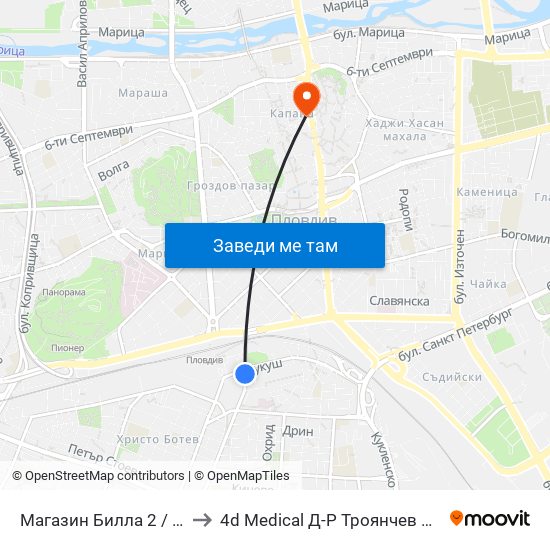 Магазин Билла 2 / Billa Store 2 (15) to 4d Medical Д-Р Троянчев Фетална Морфология map