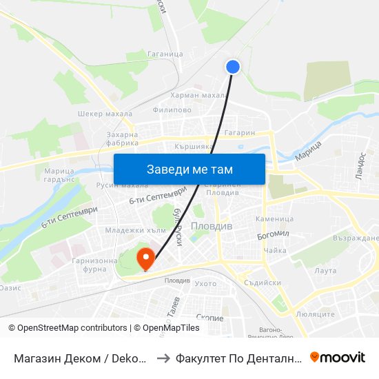 Магазин Деком / Dekom Store (267) to Факултет По Дентална Медицина map