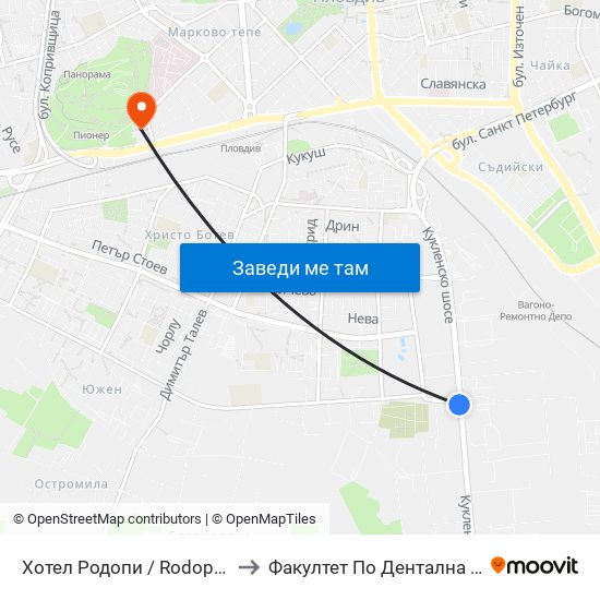 Хотел Родопи / Rodopi Hotel (64) to Факултет По Дентална Медицина map