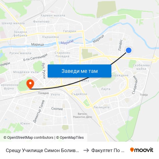 Срещу Училище Симон Боливар / Opposite Simon Bolivar School (399) to Факултет По Дентална Медицина map