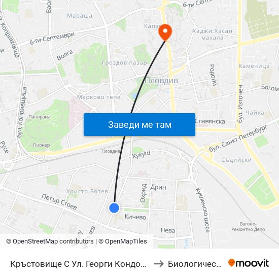 Кръстовище С Ул. Георги Кондолов / Junction With Georgi Kondolov St. (59) to Биологически Факултет На Пу map