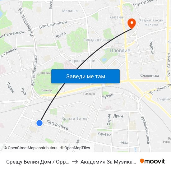 Срещу Белия Дом / Opposite the White House (192) to Академия За Музикално И Танцово Изкуство map