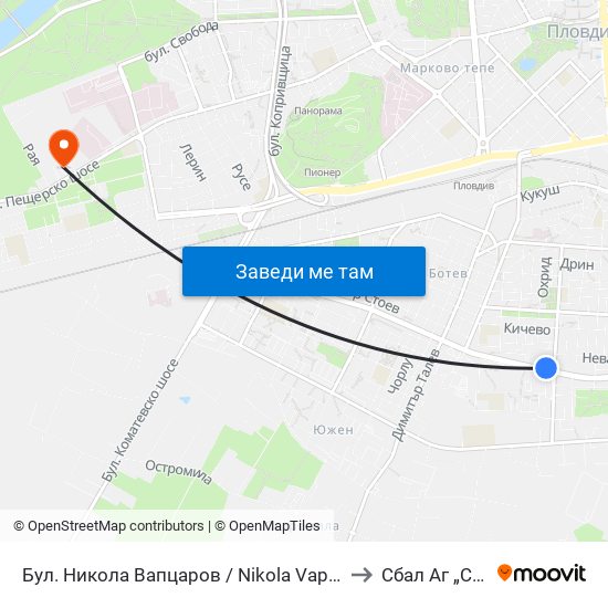 Бул. Никола Вапцаров / Nikola Vaptsarov Blvd. (68) to Сбал Аг „Селена“ map