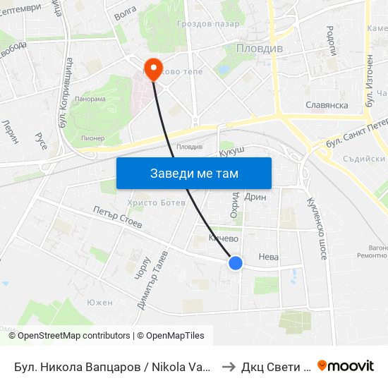 Бул. Никола Вапцаров / Nikola Vaptsarov Blvd. (68) to Дкц Свети Георги map