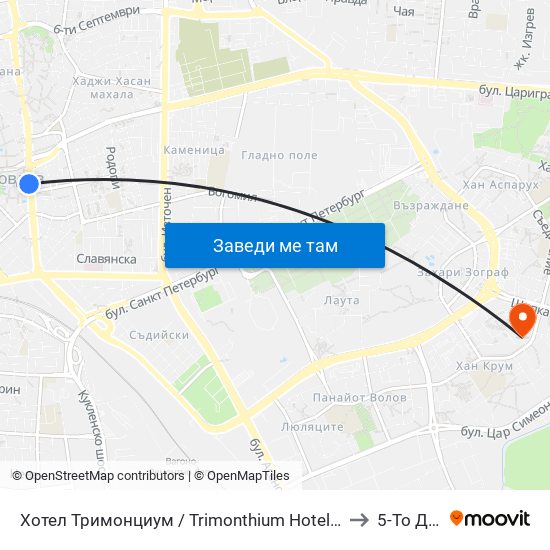 Хотел Тримонциум / Trimonthium Hotel (12) to 5-То Дкц map