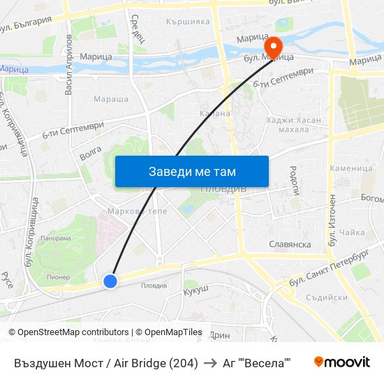 Въздушен Мост / Air Bridge (204) to Аг ""Весела"" map