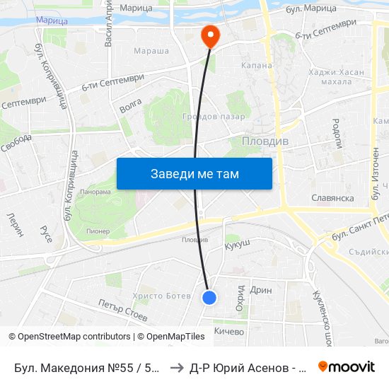 Бул. Македония №55 / 55 Macedonia Blvd. (41) to Д-Р Юрий Асенов - Пластичен Хирург map