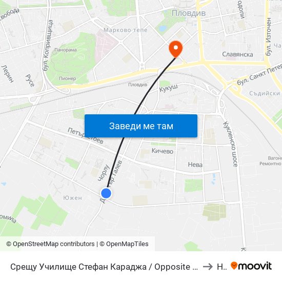 Срещу Училище Стефан Караджа / Opposite Stefan Karadzha School (38) to Нбу map
