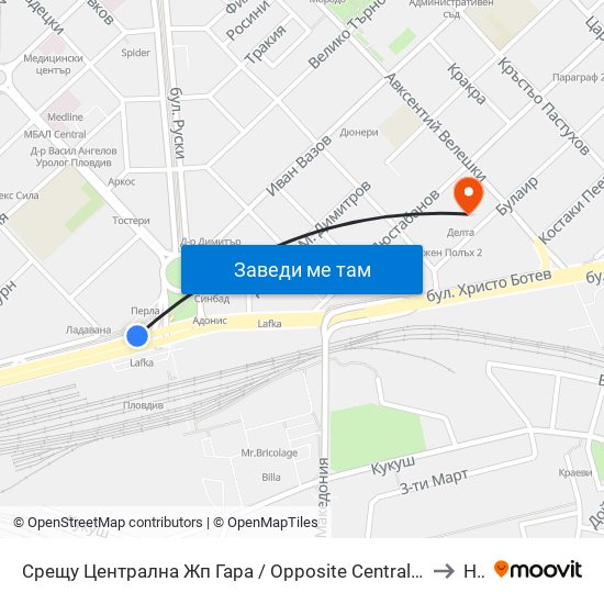 Срещу Централна Жп Гара / Opposite Central Railway Station (188) to Нбу map