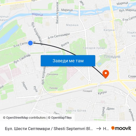 Бул. Шести Септември / Shesti Septemvri Blvd. (240) to Нбу map