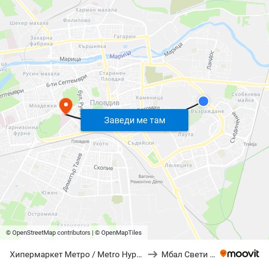 Хипермаркет Метро / Metro Hypermarket (217) to Мбал Свети Георги map