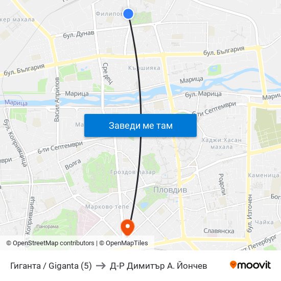 Гиганта / Giganta (5) to Д-Р Димитър А. Йончев map