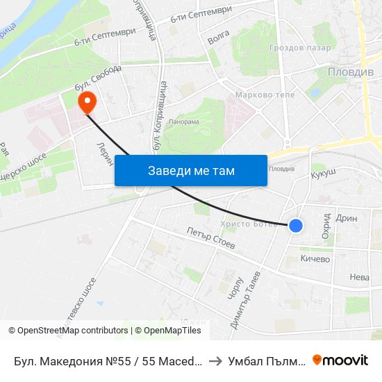Бул. Македония №55 / 55 Macedonia Blvd. (41) to Умбал Пълмед Оод map