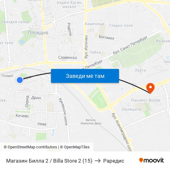Магазин Билла 2 / Billa Store 2 (15) to Раредис map