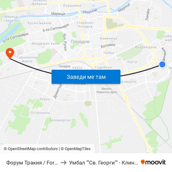 Форум Тракия / Forum Trakiya (78) to Умбал ""Св. Георги"" - Клиника По Неврология map