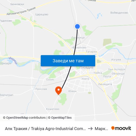 Апк Тракия / Trakiya Agro-Industrial Complex (1006) to Марково map