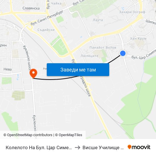 Колелото На Бул. Цар Симеон / Tsar Simeon Blvd Roundabout (1032) to Висше Училище по сигурност и икономика map
