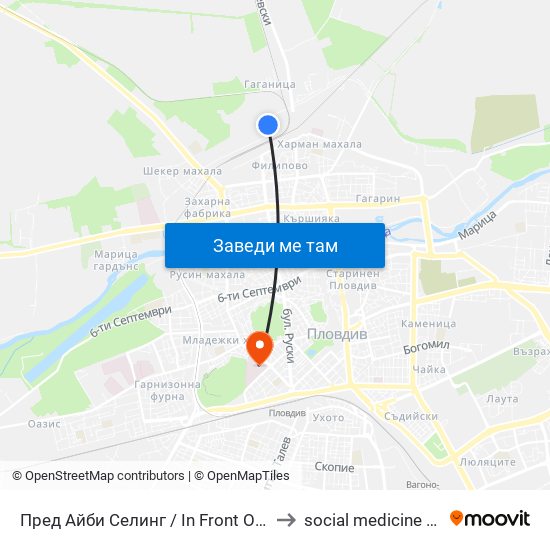 Пред Айби Селинг / In Front Of Ay Bi Seling (457) to social medicine department map