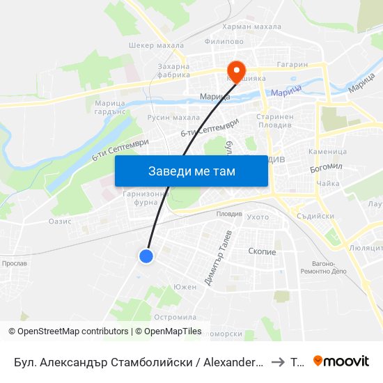 Бул. Александър Стамболийски / Alexander Stamboliyski Blvd. (34) to Труд map