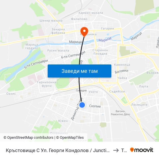 Кръстовище С Ул. Георги Кондолов / Junction With Georgi Kondolov St. (59) to Труд map