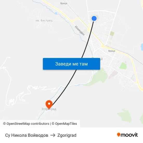 Су Никола Войводов to Zgorigrad map