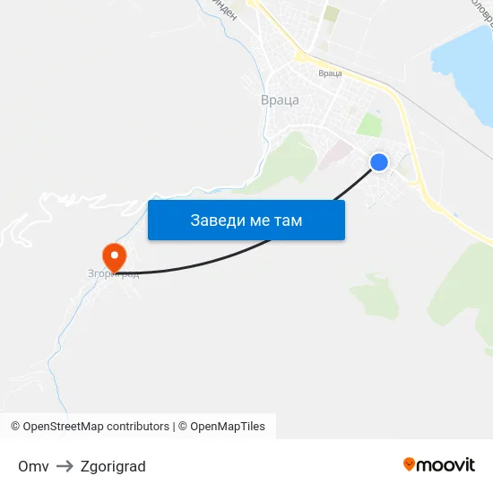 Omv to Zgorigrad map